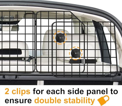 Dog Car Barrier for SUVs, Van, Vehicles, Adjustable Large Pet Barriers, Universal Fit Heavy-Duty Wire Mesh Dog Guard, Pet Divider Gate for Truck Cargo Area, Safety Car Divider, 61.9 Inches - size: 61.9 Inch
