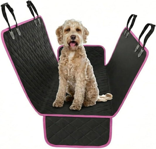 Active Pets Pink XL Dog Car Hammock Back Seat Cover, Waterproof Backseat Cover Protector for Truck Bench Rear of Sedans or SUVs, Essential Pet Supplies Vacuum or Wipe Clean, Machine Washable - color: Pink, size: X-Large (59" x 63")