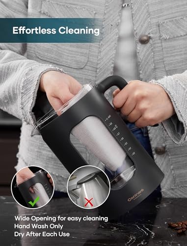 INTASTING Electric Tea Kettle, Electric Kettle with Tea Infuser, ±1℉ Knob Temperature Control, BPA-Free Glass, 1200W Fast Heating, Easy to Clean, 1 Liter (Wood) - color: Wood