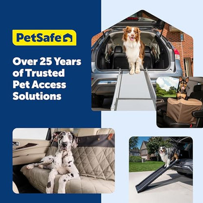 PetSafe Happy Ride Quilted Bench Seat Cover Waterproof and Durable Machine Washable Fits Most Cars, Trucks and SUVs Backseat Protection for Pet Paws, Scratches and Dog Hair - color: Black, size: Standard, style: Bench