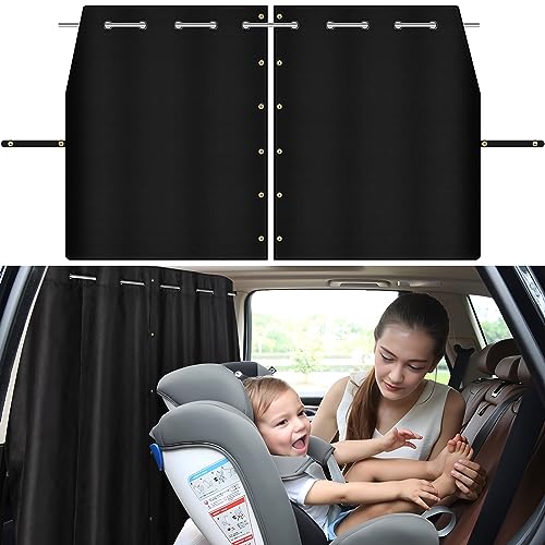 XCBYT Car Privcay Curtains - Car Camping Divider Curtains with Stainless Steel Adjustable Length Crossbar Window Shades for Van SUV Pickup Truck Travel Nap Camping - color: Divider(Large Suede, 70.8")
