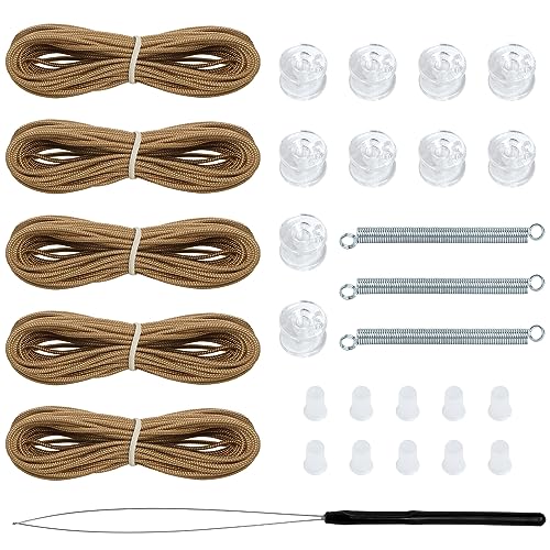 NOVINO RV Blinds Repair Kit for Camper Window, Pleated RV Shade Repair Kit, Camper Blinds String Maintain for Day Night Pleated Window Shade-Tan - color: Tan