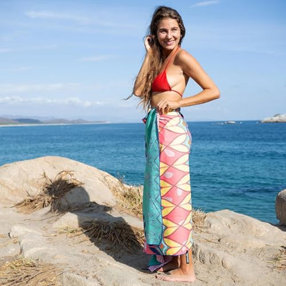 Quick Dry Towel Extra Large 78x35 Inch - Microfiber Beach Towel - Perfect for Beach, Travel, Swimming, Pool, Yoga, Hiking, Camping - Lightweight, Fast Drying, Compact for Adults (Bohemian) - color: Bohemian, style: Extra Large 78x35"
