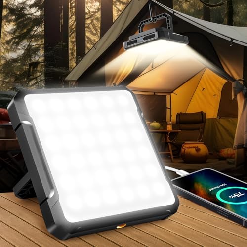 Portable Camping Lights, Rechargeable 20000mAh Dimmable LED Camping Lantern with 4 Modes, 1300LM Ultra Bright, IPX4 Waterproof Emergency Lights for Home Power Outages,Outdoor Camping Essentials