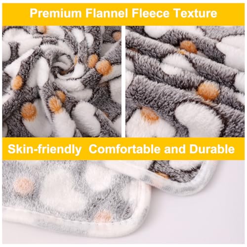 3 Pack Cat and Dog Blanket Soft & Warm Fleece Flanne Pet Blanket, Great Pet Throw Sleep Mat for Puppy Cats Small, Medium & Large Dogs Cute Star/Love/Bone (Medium 30" x 20") - color: Star/Love/Bone, size: Medium (30"*20")