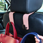 Amooca Car Seat Back Hook Universal Auto Storage Hanger Suede with Metal Car Seat Organizer for Handbag Purse Coat Umbrellas Grocery Bags 2 Pack Pink - color: Pink