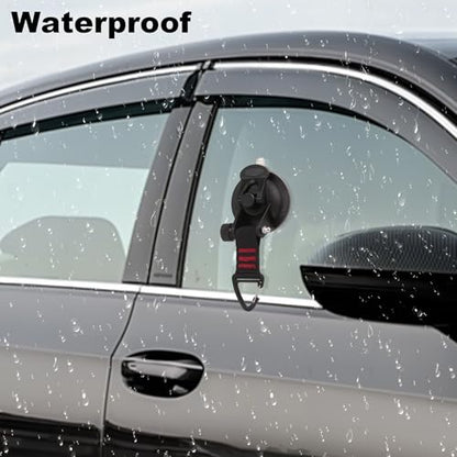 Heavy Duty Suction Cup Hooks, Car Camping Essentials Tie Down Anchor, Window Hooks, Glass Suction Cups, RV Van Car Awning, SUV Tent, Truck Camping, 4 Pcs - color: Red Line - 4 pcs