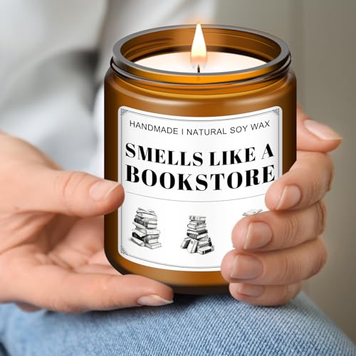 Book Lovers Candle Gifts, Funny Gift Ideas for Book Lovers, Birthday Bookish Presents for Readers Librarian Bookworms -Old Book Candles (7Oz) - style: BOOK