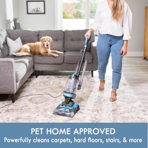 Kenmore DU1040 Featherlite Bagless Upright Vacuum Lightweight Cleaner with 4 Height Adjustment, Swivel Steering Design, 2 Cleaning Tools for Carpet and Hard Floor, Blue - color: Blue