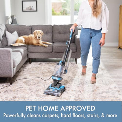 Kenmore DU1040 Featherlite Bagless Upright Vacuum Lightweight Cleaner with 4 Height Adjustment, Swivel Steering Design, 2 Cleaning Tools for Carpet and Hard Floor, Blue - color: Blue