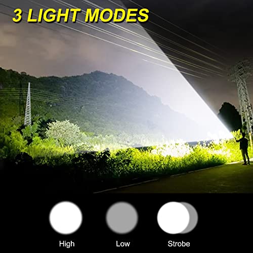 DARKBEAM LED Flashlight Rechargeable USB 2000 High Lumens, Small and Bright Pocket Flashlights, Focus Adjustable Water Resistant Handheld Flash Light for Camping, Outdoor, Emergency - color: A300 White Light - 1 PACK