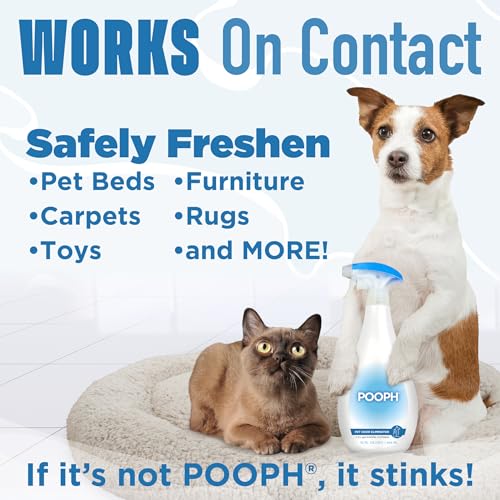 Pooph Pet Odor Eliminator, 20oz Spray - Dismantles Odors on a Molecular Basis, Dogs, Cats, Freshener, Urine, Poop, Pee, Deodorizer, Natures, Puppy, Fresh, Clean, Furniture, Potty, Safe - size: 20 Fl Oz (Pack of 1)
