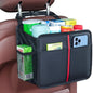 Hanging Car Seat Organizer Backseat Car Organizer - Premium PU Leather Car Backseat Organizer Road Trip Essentials, Multifunction Car Seat Back Organizer for Kids & Adults (Black) - style: Open-Top