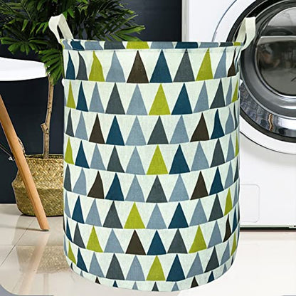 Merdes 19.7’’ Waterproof Foldable Laundry Hamper, Dirty Clothes Laundry Basket, Linen Bin Storage Organizer for Toy Collection (Triangle2) - color: Triangle2
