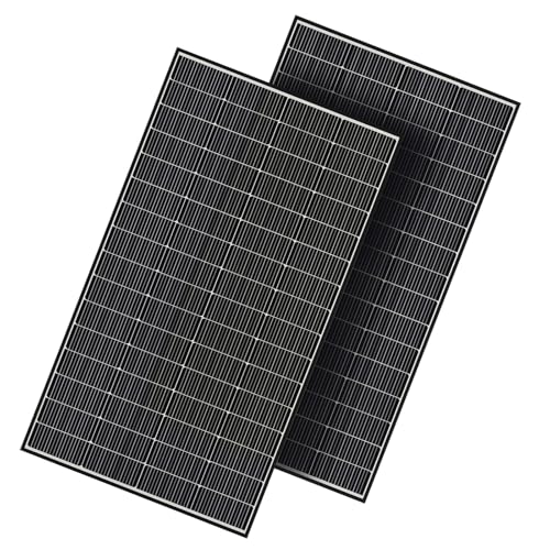 300W Bifacial Solar Panel, 600W N-Type 16BB Monocrystalline Solar Panel Kit, 25% High Efficiency, IP65 Waterproof, for RV Home Boat Marine Off-Grid Solar System[2Pcs 300W] - size: 300W N-type 2Pcs
