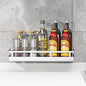 Spice Rack Organizer, SUS304 Stainless steel Wall Mount Spice Rack Storage Basket - Seasoning Container, Kitchen Spice Organizer -Kitchen Seasoning Hanging Rack - Bathroom Shelf (Silver) - size: 15.7Inch 1PC