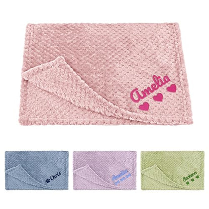 Personalized Dog Blanket with Pet Name, Custom Dog Blanket, Personalized Embroidered Flannel Puppy Blanket, Customized Cat Bed Blankets with Pattern, Pet Cat Dog Gifts for Christmas - size: Small