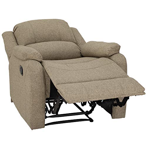 RecPro Charles Collection | 30" Zero Wall Wall Hugger Recliner | RV Living Room (Slideout) Chair | Cloth (Oatmeal, 1 Chair) - color: Oatmeal, size: 1 Chair