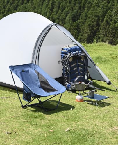 iClimb Mini Solo Folding Table Ultralight Compact for Backpacking Camping Hiking Beach Picnic (Blue - Mini) - color: Blue, size: Mini