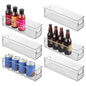 iDesign Stackable Fridge Bin with Handles, Set of 6, Clear | Ideal for Freezer or Pantry, Made in USA - style: Pack of 6