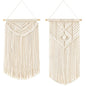 Mkono 2 Pcs Macrame Wall Hanging Boho Wall Art Decor Woven Chic Bohemian Room Decor for Bedroom Nursery Living Room Dorm Apartment, Medium Size 22" L x 13" W and 24" L x 13" W - size: Medium