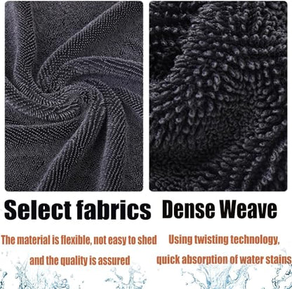 Shiny Microfiber Wipes Bath Shower Cleaning Cloths, 1300gsm Super Absorbent Microfiber Bath Towels, for Bathroom, Car and Home Toilet (2Pcs-Double Pile(23.62 * 15.75in)) - color: 2pcs-double Pile(23.62*15.75in)