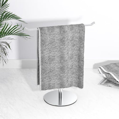 Towel Rack T-Shape Hand Towel Holder for Bathroom,Headband Holder Organizer and Bathroom Towel Racks,Kitchen Towel Rack Silver Hand Towel Holder - color: Brushed Nickel