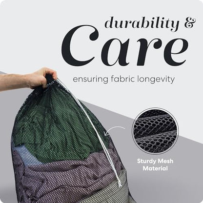 Handy Laundry Mesh XL Laundry Bag - Durable, Machine Washable with Secure Drawstring Closure - Perfect for College Dorms, Laundromats, Apartments (Black, Large 24" x 36") - color: Black