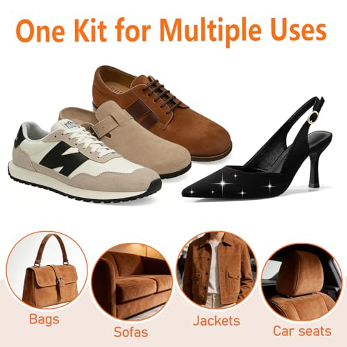 5Pcs Suede Eraser for Shoes, Suede Eraser and Brush, Suede Cleaning Kit, Suede Kit, Suede Brush Stain Removal for Suede Jackets, Purse, Couches & Bags