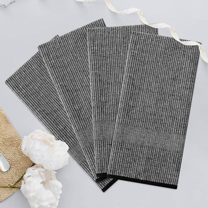 Homaxy Premium Kitchen Towels(18”x 28”, 6 Pack), Large Cotton Kitchen Hand Towels, Flat and Terry Dish Towels, 380 GSM Highly Absorbent Tea Towel Set with Hanging Loop, Black - color: Black, style: 6-pack