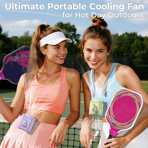AMACOOL Portable Waist Fan Clip On, Gifts for Men Dad Husband, 10000mAh Rechargeable Wearable Shirt Fan, Powerful Belt Fans, Birthday Gifts for Women Jobsite Travel Camping Essentials 2026 - color: Lavender