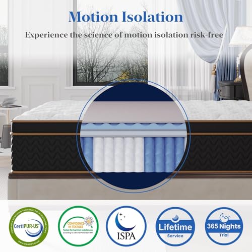 10 Inch Queen Mattress, queen Size Mattress in a Box, Modern New Memory Foam Hybrid Mattresses, Pillow Top Bed Matress with Breathable Comfortable for Sleep, RV Medium Firm for Lumbar (10'' Queen) - size: 10'' Queen