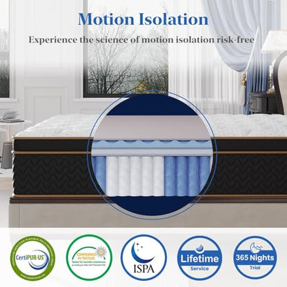 10 Inch Queen Mattress, queen Size Mattress in a Box, Modern New Memory Foam Hybrid Mattresses, Pillow Top Bed Matress with Breathable Comfortable for Sleep, RV Medium Firm for Lumbar (10'' Queen) - size: 10'' Queen