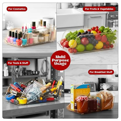 Utopia Kitchen Soda Can Organizer and Dispenser for Refrigerator/Pantry - Durable Can Storage Organizer Fridge & Kitchen Organization - (Clear, Set of 6) - size: Pack of 6