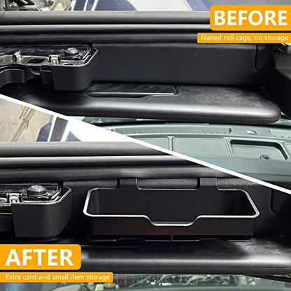 Sunglass Holder Compatible with 2021 2022 2023 2024 2025 2026 New Ford Bronco 2/4 Door Card Storage Box Sunglasses Glasses Holder Sun Visor Organizer Interior Accessories, 1 Pack Black