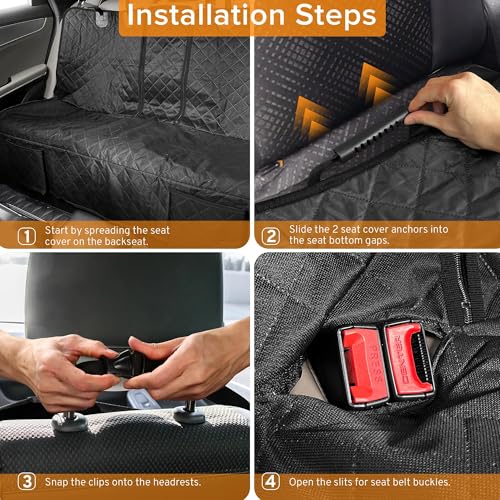 Dog Car Seat Cover for Back Seat Compatible with Volvo XC90 XC60 XC40 S60 S90 Accessories, Waterproof Non-Slip Pet Bench Backseat Covers 2026 New