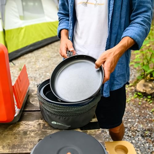 GSI Outdoors Bugaboo Base Camper, High-Efficiency Cookset – Ceramic Non-Stick Coated - size: Small