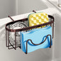 SWTYMIKI Sponge Holder for Kitchen Sink - Movable Kitchen Sink Caddy with M Shape Hook, Stainless Steel Hanging Sponge Caddy for Dish Sponge, Brush, Stopper Organizer in Double Bowl Sink, Bronze - color: Bronze-regular