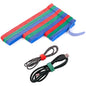 90PCS Reusable Cable Ties - 4+6+8 Inch, Heavy Duty Hook & Loop Straps in Red Green Blue, Adjustable & Multi-Purpose Fastening, Color-Coded Wire Ties for Home Office, Garage & Cable Management - color: Blue+red+green 4+6+8 In-90 Pcs