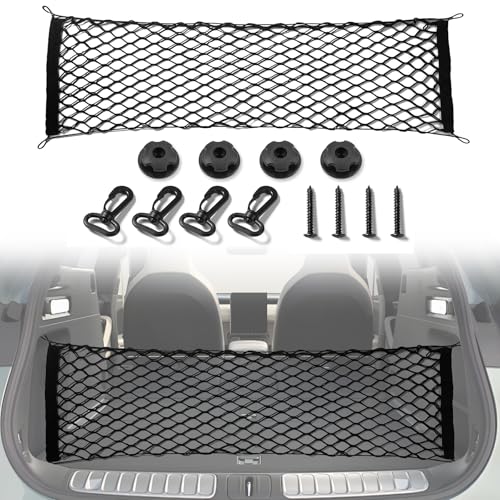 Amiss Cargo Net Stretchable. Adjustable Elastic Trunk Storage Net with Hook for SUVs, Cars and Trucks, Car Exterior Accessories (43.3x15.8 Inch) - size: 43.3x15.8 Inch