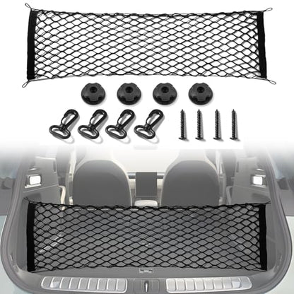 Amiss Cargo Net Stretchable. Adjustable Elastic Trunk Storage Net with Hook for SUVs, Cars and Trucks, Car Exterior Accessories (43.3x15.8 Inch) - size: 43.3x15.8 Inch