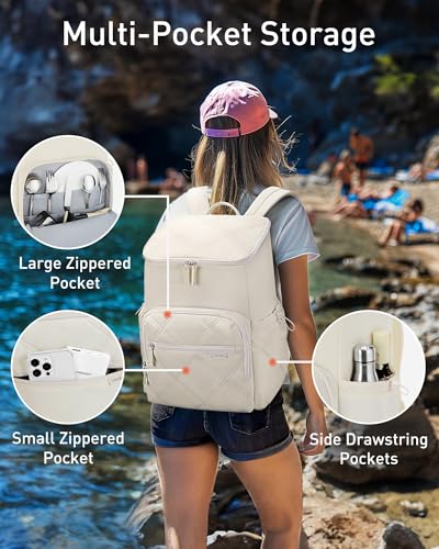 TOURIT Insulated Backpack Cooler: 30 Cans Waterproof Leakproof Soft Cooler Bag Beach Travel Picnic Camping - color: Black, style: 30 Cans 1.0