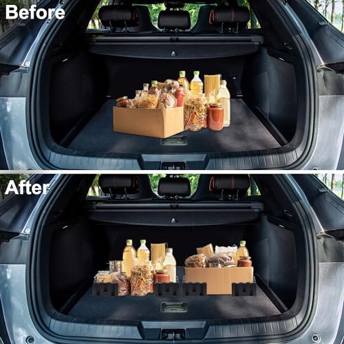 YOFIT Multipurpose Cargo Organizer Blocks Car Trunk Storage Organizer Blocks, Should Be Used with Wool Trunk's Carpet for Car/Truck/SUV/Van, Set of 4