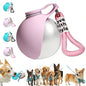Foldable Pet Water Bottle for Travel, 2 in 1 Portable Dog Water Bottle, 9.6 Oz Stainless Steel Bottle with Silicone Bowl, Leak-Proof Water Dispenser Ideal for Small Dog Walking (Pink) - color: Pink