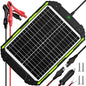 Sun Energise 20W 12V Solar Powered Battery Charger & Maintainer, Built-in Smart MPPT Charge Controller, Waterproof 20 Watt 12 Volt Solar Panel Trickle Charging Kits for Car Auto Boat RV Marine Trailer - color: Green, 20W PRO