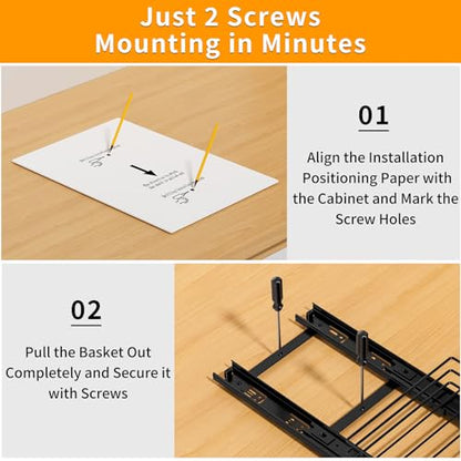RCHYFEED Pull Out Spice Rack Organizer for Cabinet,Slide out Spice Organizer for Inside Cabinets,Heavy Duty Spice Organization for Kitchen and Pantry,Seasoning,Sauces(1-Tier,6.5" Wx10.5 Dx2.5 H) - size: 1 Tier-6.5''Wx10.5''Dx2.5''H