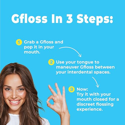 Gfloss Hands-Free Dental Floss - 120 Count (Pack of 3) + Light Travel Case - Easy to Use, Discreet Flossers for Adults | Travel Floss | Thin Soft Floss | PFAS-Free | Unwaxed - size: 120 Count ( pack of 3)