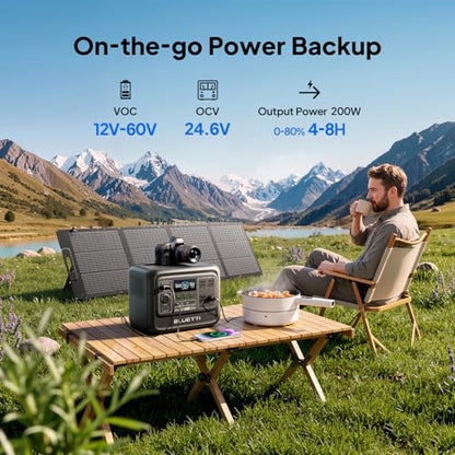 BLUETTI Elite 100 V2 Solar Generator with 200W Solar Panel (Ships Separately), Portable Power Station 1024Wh w/ 4 1800W AC Outlets, 35% Smaller, Ideal for Camping, Emergencies, Backup Power - style: BLUETTI Elite 100 V2+200W