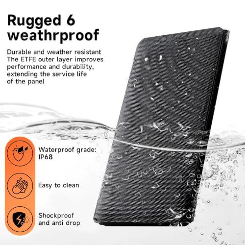 SOKIOVOLA 100W Portable Solar Panel MC-4 Foldable Solar Panel Charger Kits 18V IP68 Waterproof Lightweight and Compact for Small Power Station RV Travel Outdoor Activities - color: 100 Silver Grey