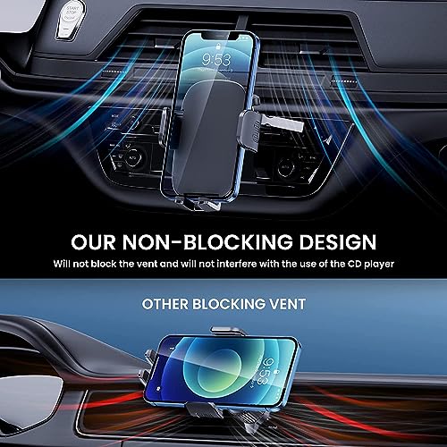 Phone Mount for Car Phone Holder Mount Upgraded Metal CD Slot Phone Holder Car Cell Phone Holder Thick Cases Friendly iPhone Holder for Car Mount for CD Player Fit for All iPhone Smartphone - style: CD